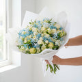 White & Blue