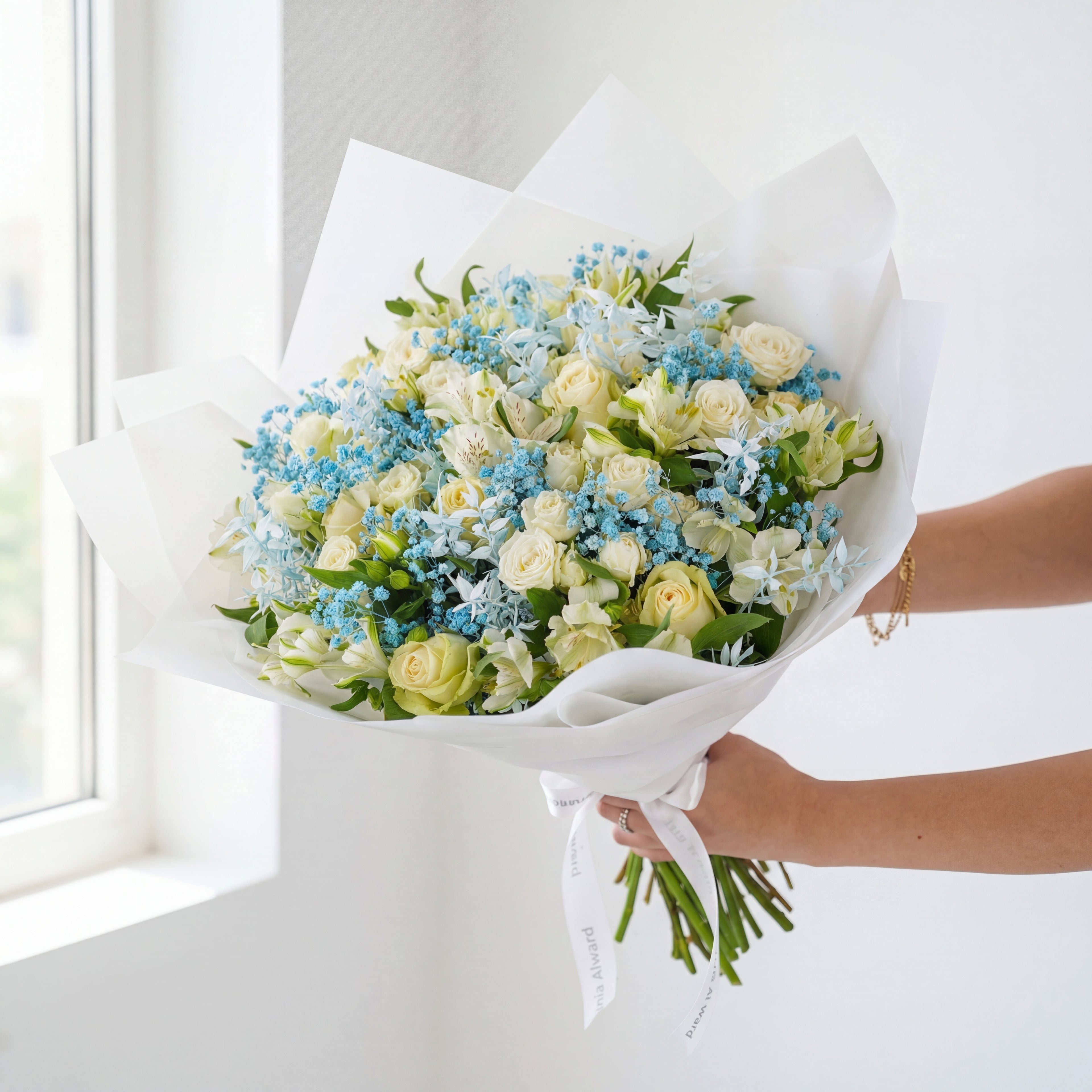 White & Blue