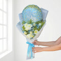 Ballon flower bouquet blue