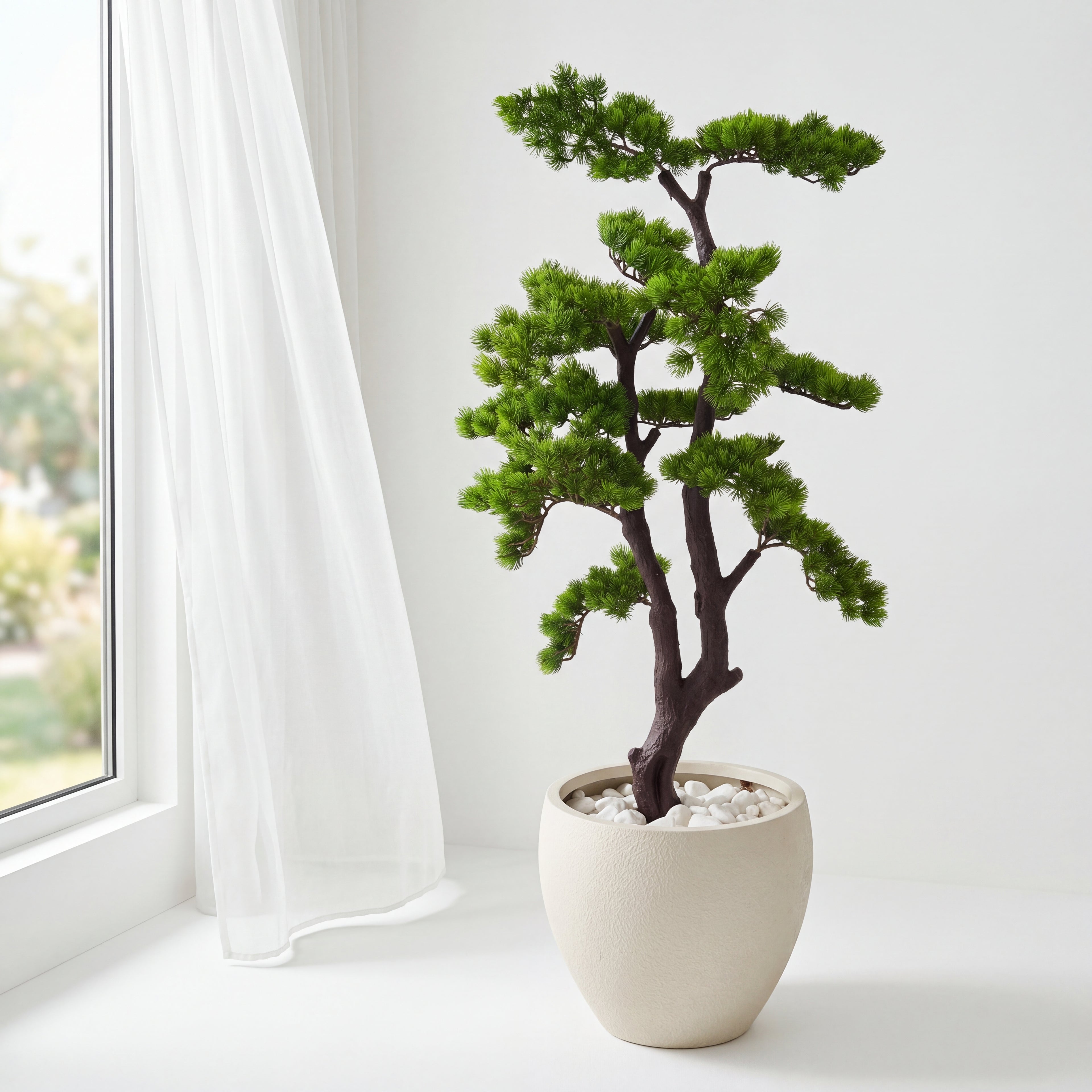 Serene pine bonsai